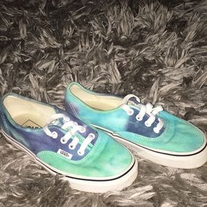 Blue & Green Tye Dye Vans
